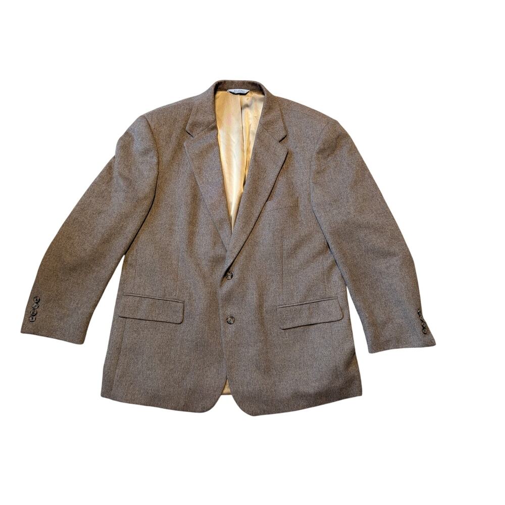 W.H. Belk Men's 46 Regular 100% Camel Hair Two Button Sport Coat Blazer Brown